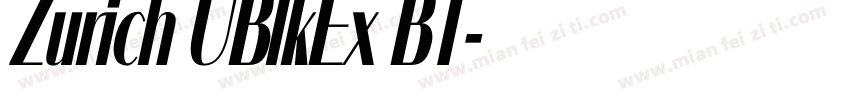 Zurich UBlkEx BT字体转换